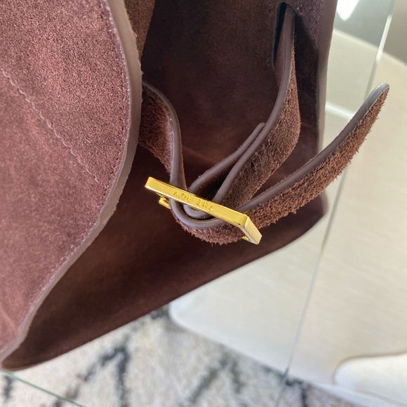 The Row Inspired Margaux Genuine Suede Bag Large - Picture 7 of 16